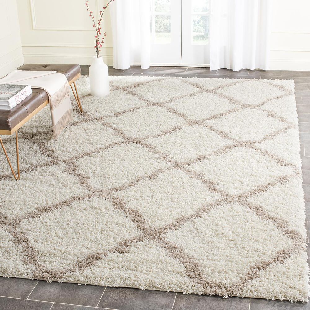 Safavieh Dallas Shag SGD257B-10 10&#39; x 14&#39; Ivory/Beige Area Rug, , large