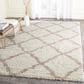 Safavieh Dallas Shag SGD257B-10 10" x 14" Ivory/Beige Area Rug, , large