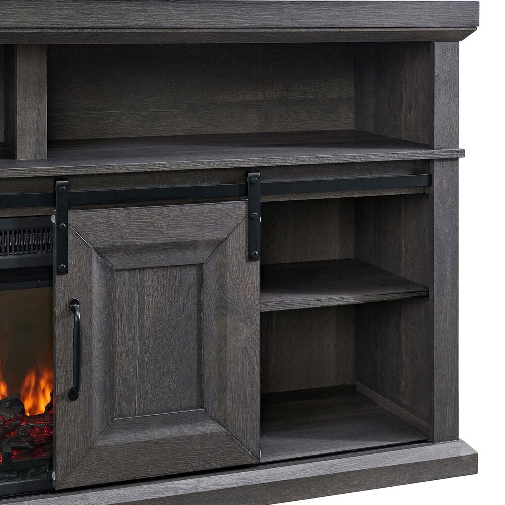 Mayberry Hill Macau TV Stand with Fireplace in Grey, , large
