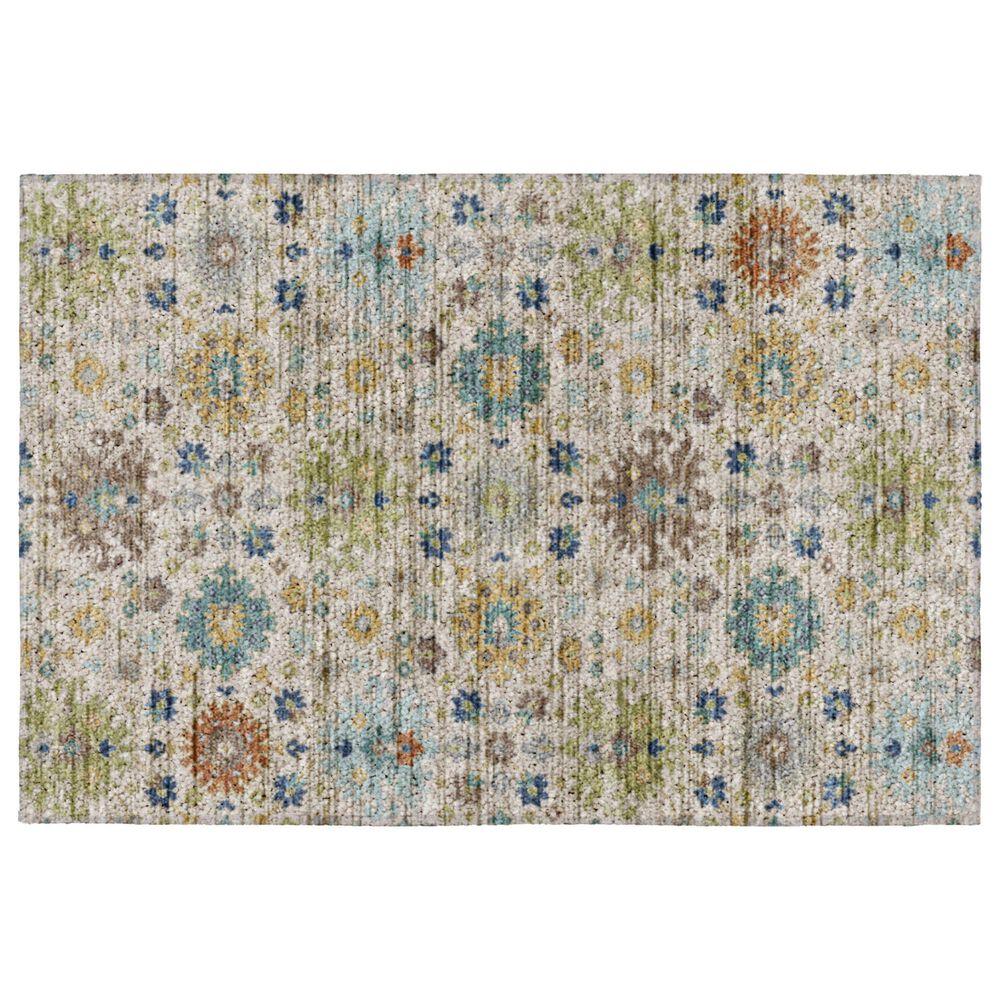 Dalyn Rug Company Silk Road Ivory, Aloe, Blue, Gold, Copper and Taupe 2"6" x 3"10" Area Rug, , large