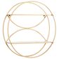 CosmoLiving by Cosmopolitan 22" x 22" Wall Shelf in Gold and Light Natural Brown, , large