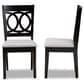 Baxton Studio Lenoir Side Chair with Grey Cushion in Espresso Brown (Set of 2), , large