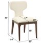 HOMLUX Koen Upholstered Side Chair with Beige Chenille Upholstery in Brown Oak (Set of 2), , large