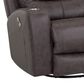 Franklin Corporation Aspen Power Swivel Rocker Recliner in Duvall Gunmetal, , large
