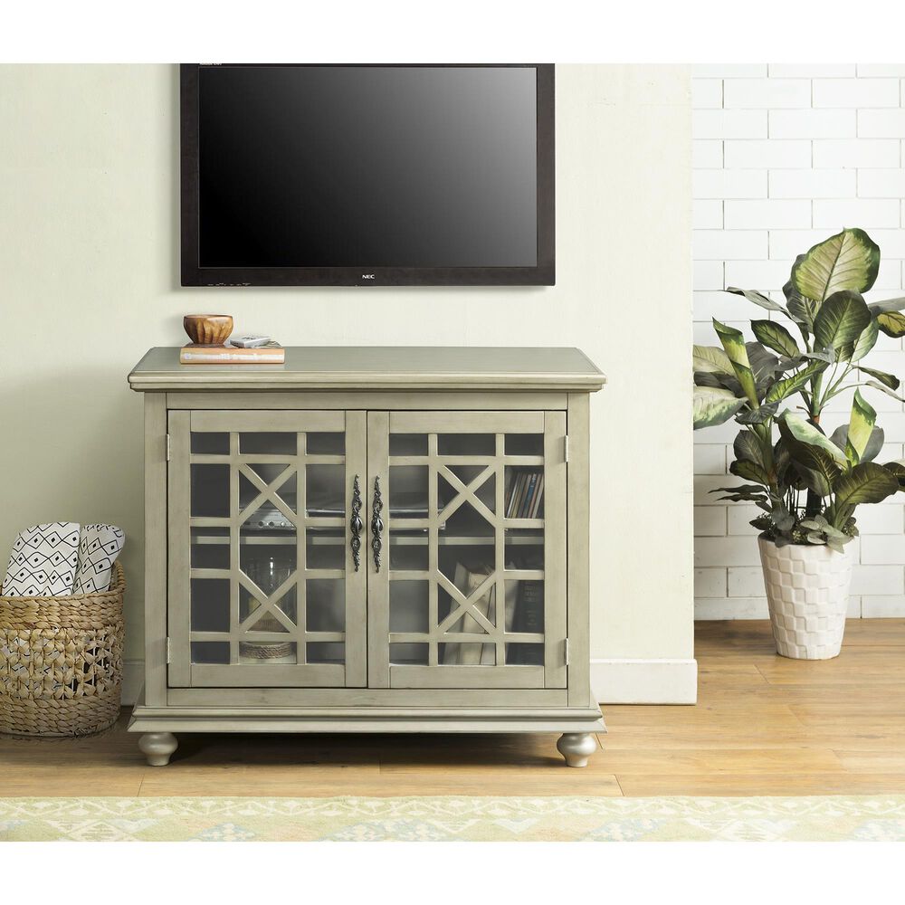Martin Svensson Home Marche Small Spaces 32&quot; TV Stand in Antique Silver, , large