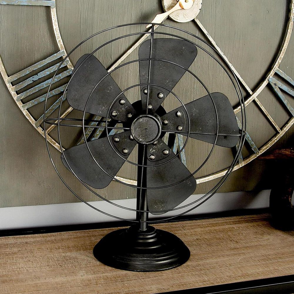 Maple and Jade Metal Fan Decorative Sculpture in Weathered Black, , large