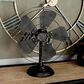 Maple and Jade Metal Fan Decorative Sculpture in Weathered Black, , large