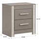 Ashley Surancha 2-Drawer Nightstand in Gray, , large