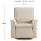 Baby Appleseed Anza Manual Swivel Glider Recliner in Taupe, , large