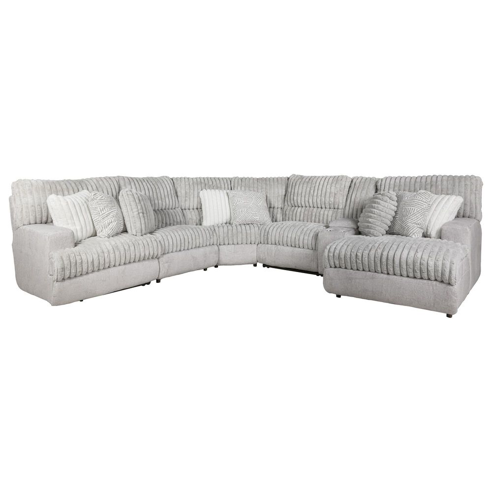 Catnapper 6-Piece Power Reclining Sectional in Moonstruck, , large