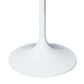 Leisuremod LeisureMod Verve Collection Modern Bar Height Table White Base with 48 Round Cognac Brown MDF Top, , large