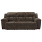 Ashley Frohn Manual Reclining Sofa in Chocolate, , large