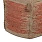 Steve Silver Jafar Pouf in Khaki and Orange, , large