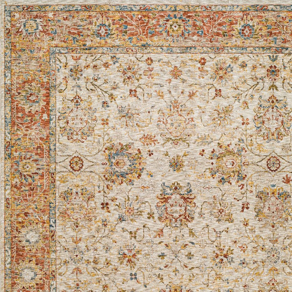 Surya Mona Lisa 10&#39; x 14&#39; Light Sage, Tan, Mustard, Brick Red, Burgundy, Olive and Dark Blue Area Rug, , large