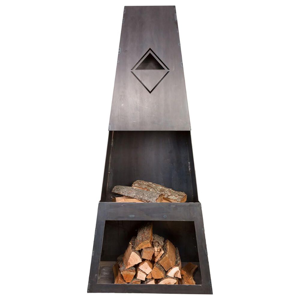 Napa East Collection Ember Max Outdoor Fireplace in Raw Steel, , large