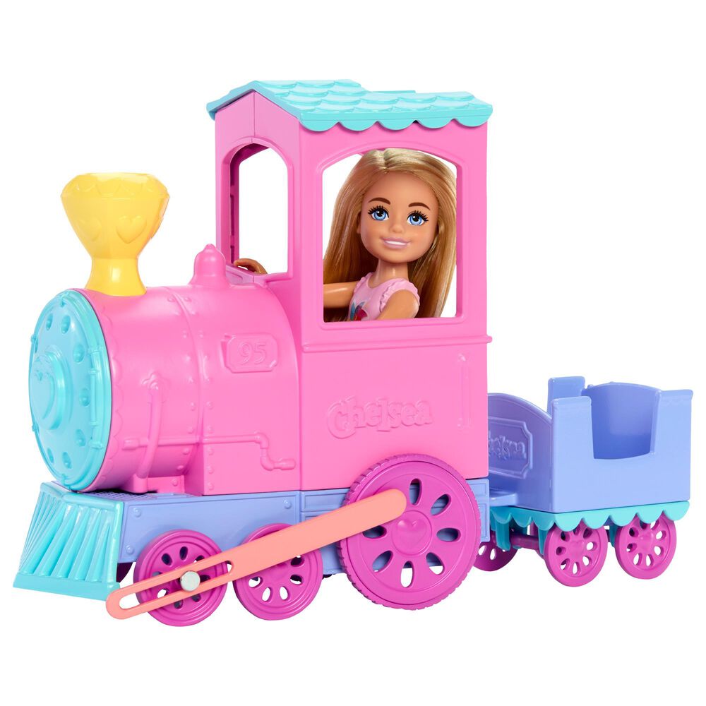 Barbie Chelsea Doll with Carnival Train Playset, , large