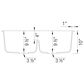 Blanco Diamond Equal Low Divide Double Bowl Kitchen Sink in Soft White, , large