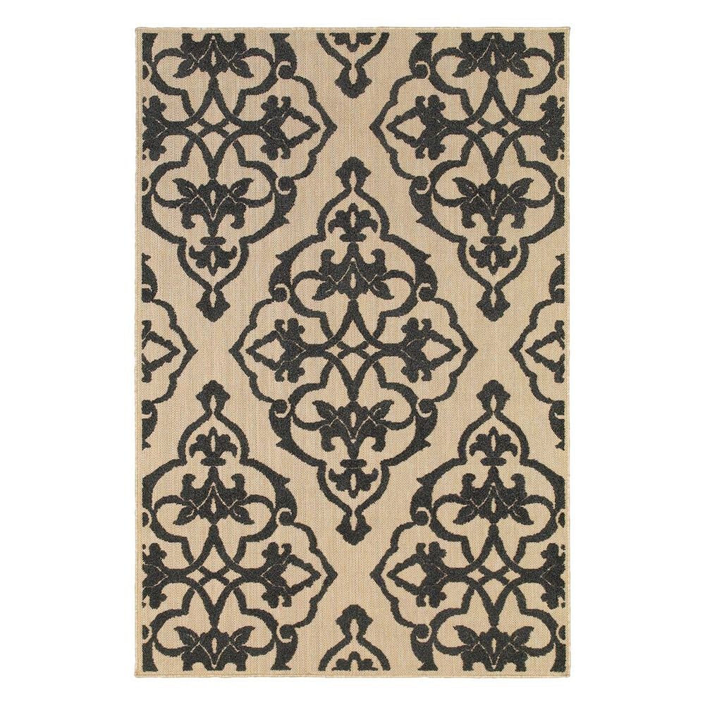Oriental Weavers Cayman 1B 6"7" x 9"6" Sand/Charcoal Area Rug, , large
