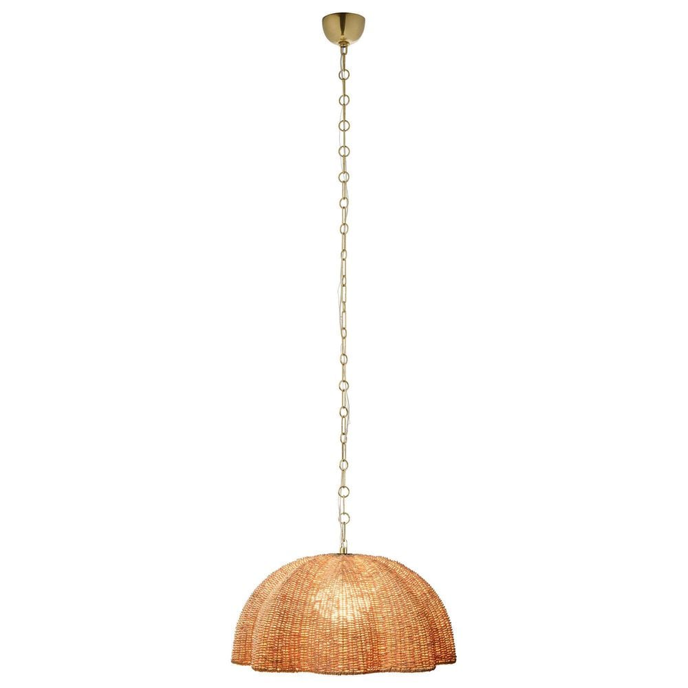 Jamie Young Norbury 1-Light Small Palm Leaf Pendant in Natural, , large