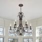 Golden Lighting Homestead 9-Light Candelabra Chandelier in Rubbed Bronze, , large