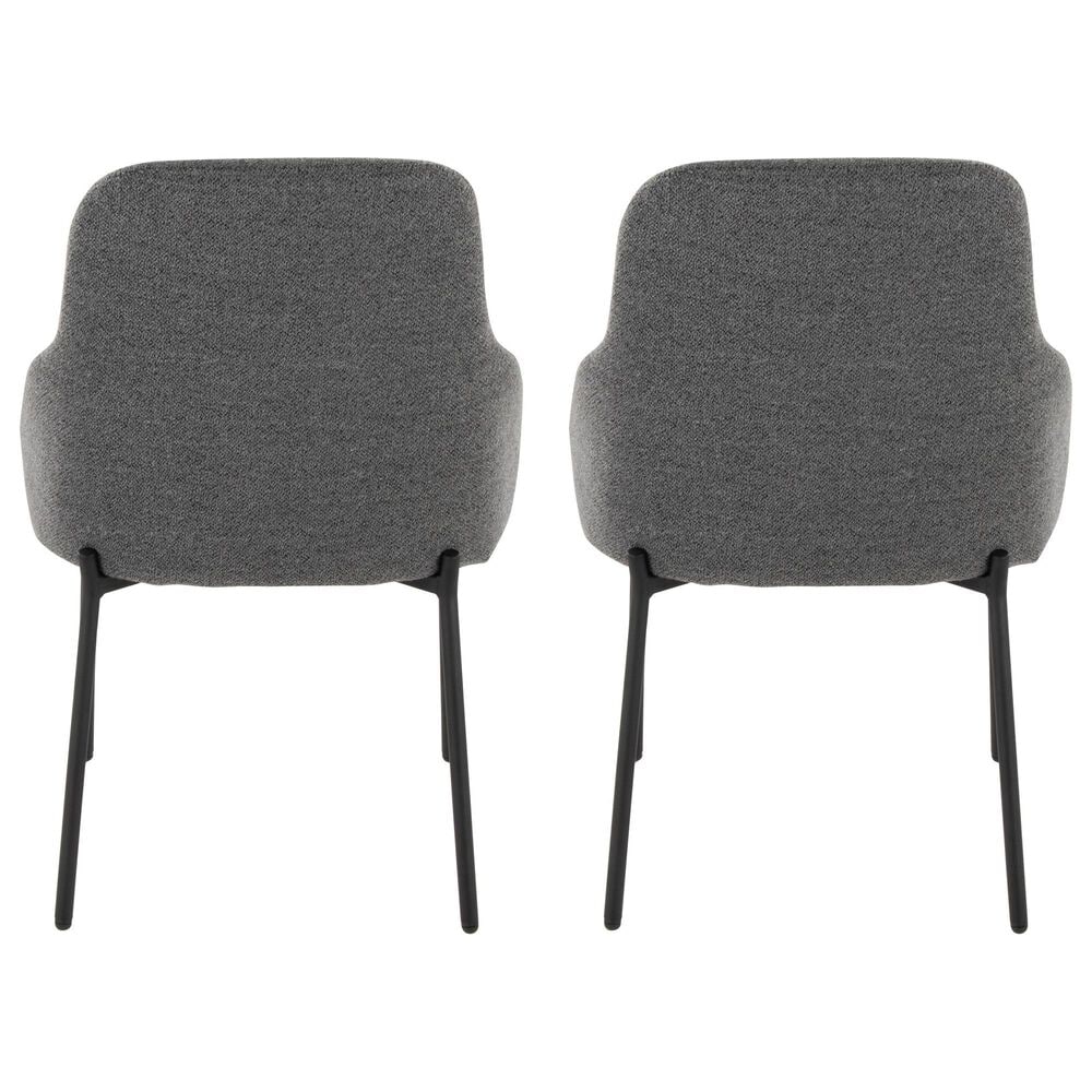 Lumisource York Side Chair with Dark Grey Upholstered in Black &#40;Set of 2&#41;, , large
