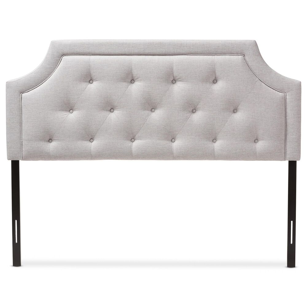 Baxton Studio Mars Queen Panel Headboard in Greyish Beige, , large