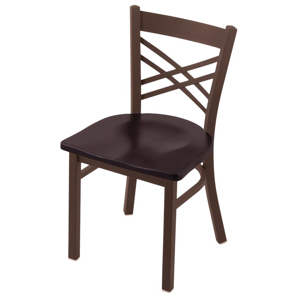 Holland Bar Stool 620 Catalina 18" Chair with Bronze and Dark Cherry Maple Seat, , large