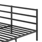 Hearth and Haven King Platform Bed with Sturdy Metal Frame and Headboard in Black, , large