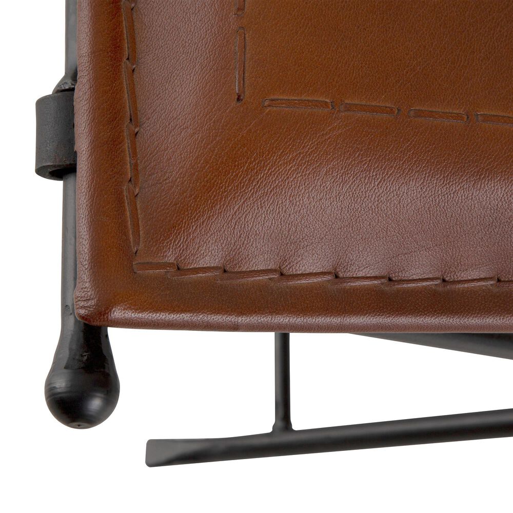 Martin Svensson Home Silla Bench with Cinnamon Brown Cushion in Black, , large