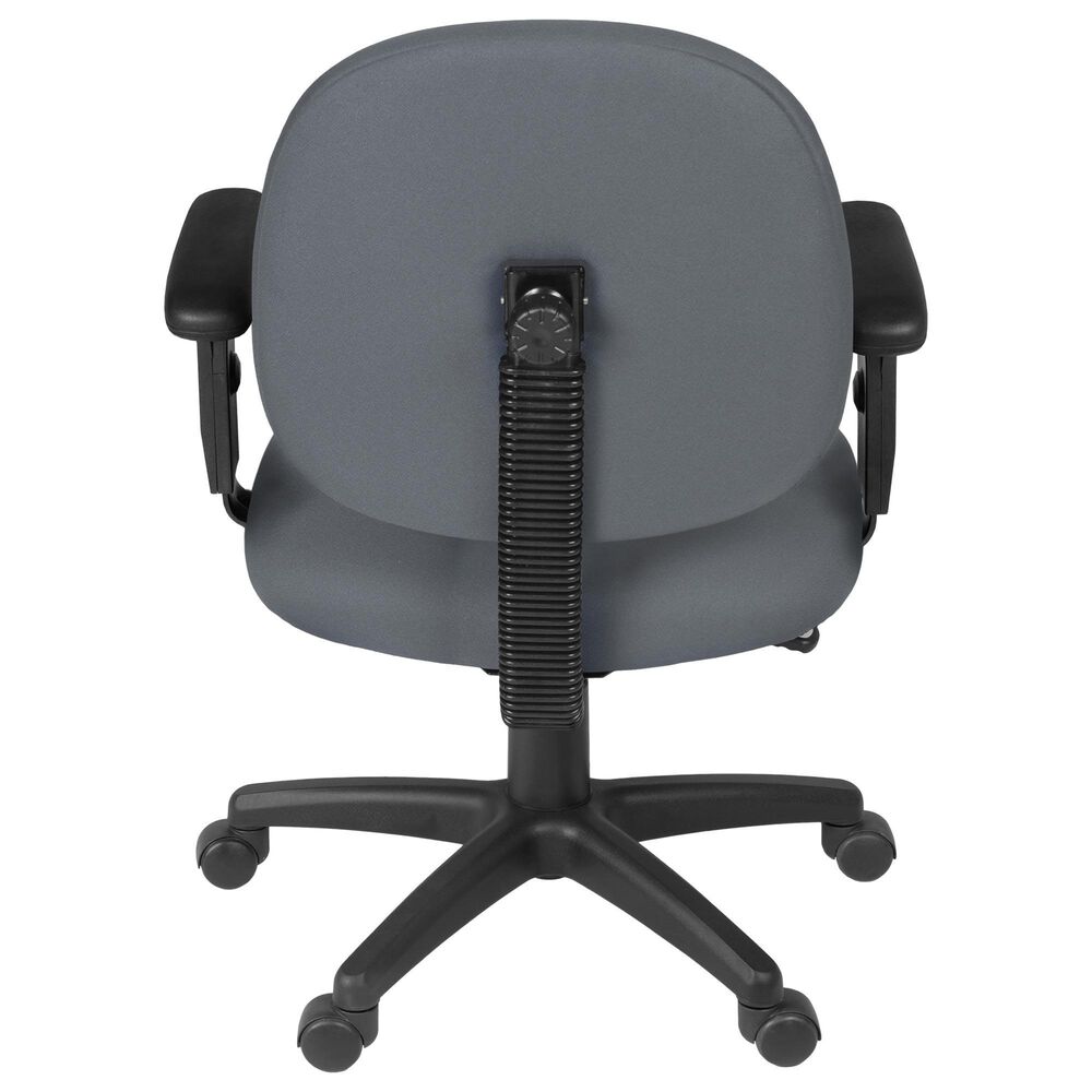 Regency Global Sourcing Comfort Series Swivel Computer Task Chair with Adjustable Arms in Grey, , large