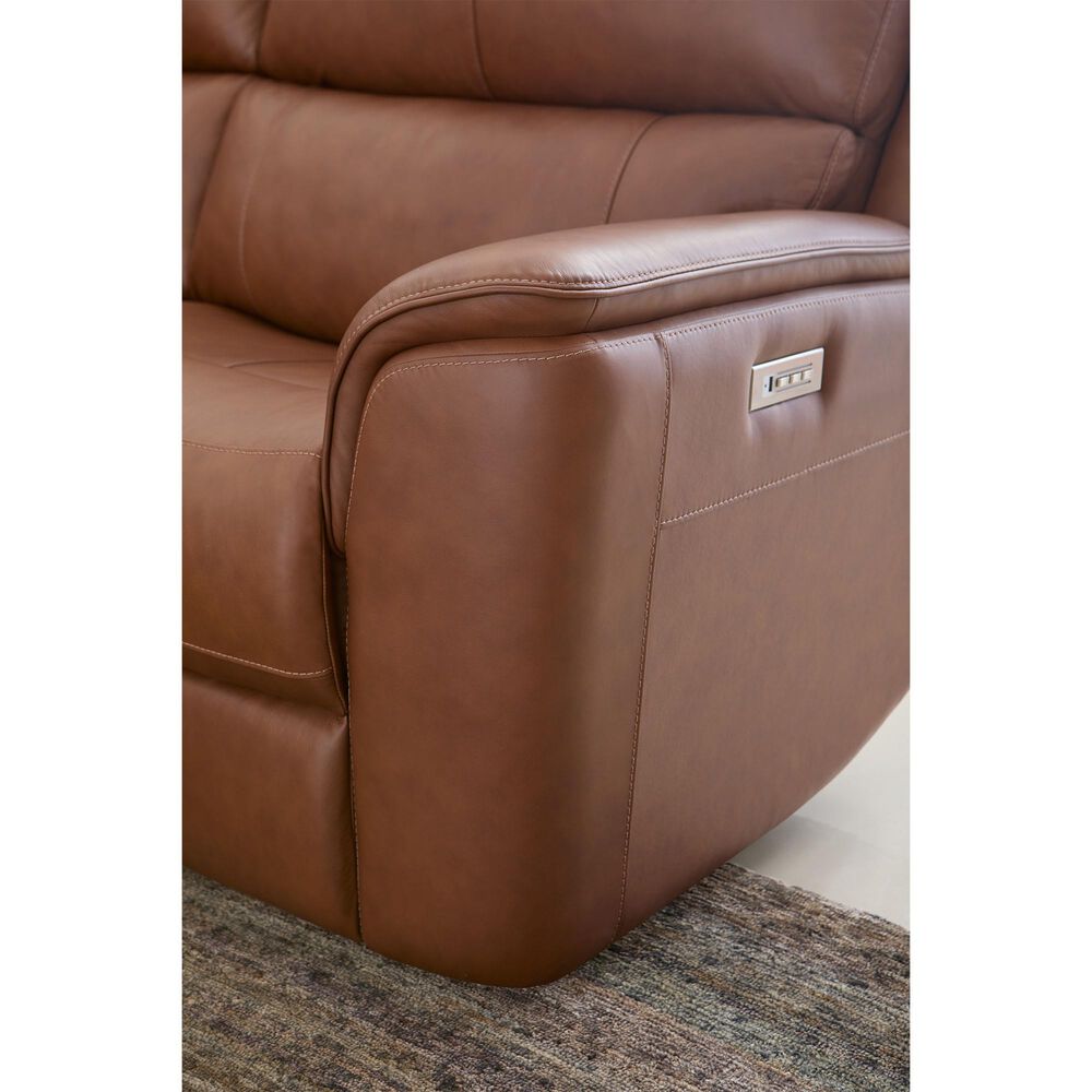 Flexsteel Henry Power Reclining Sofa with Headrests and Lumbar in Caramel, , large