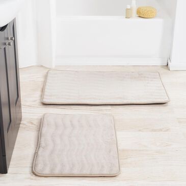 Timberlake Lavish Home 2 Piece Memory Foam Bath Mat Set, , large