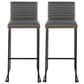 Lumisource Mason Mara Barstool with Grey Cushion in Black and Walnut (Set of 2), , large