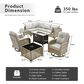 HOMLUX 9-Piece Patio Conversation Set in Gray, , large