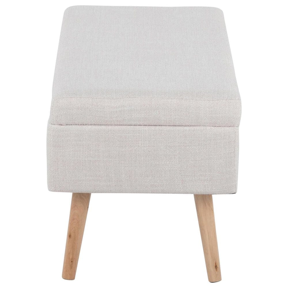 LumiSource Storage Bench in Beige, , large