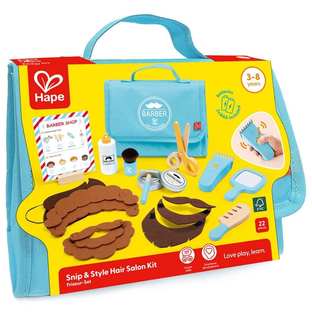 Hape Toys Stylish Barber Playset in Multicolor, , large
