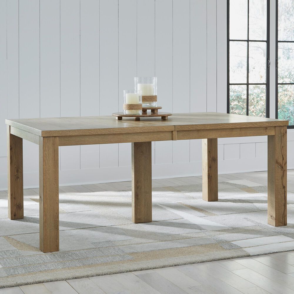 Millenium Galliden Rectangular Dining Table in Rustic Oak - Table Only, , large