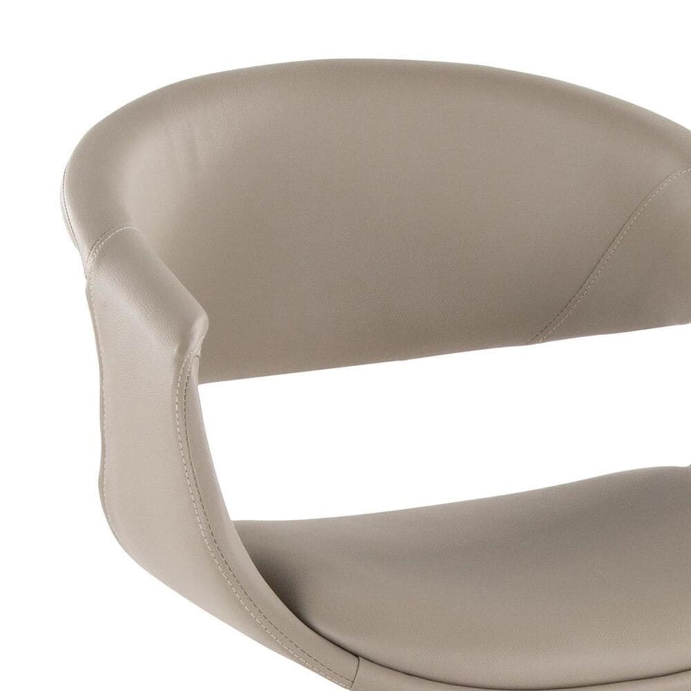 Lumisource Curvo Task Chair with Light Grey Cushion in Gold, , large