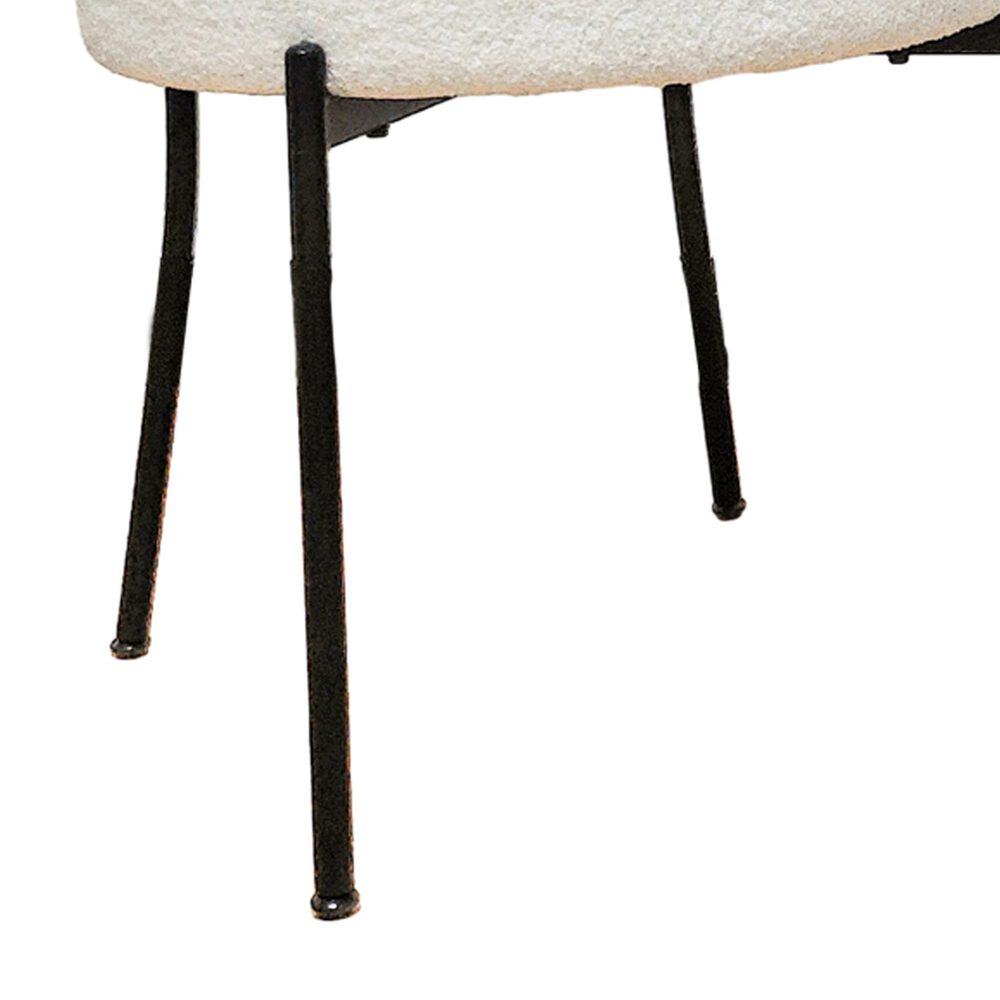 Hearth and Haven Side Chair with White Cushion in Black (Set of 2), , large