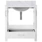 Lexora Home Jacques 30" Single Bathroom Vanity in White with 2 cm White Carrara Marble Top and Rectangular Sink, , large