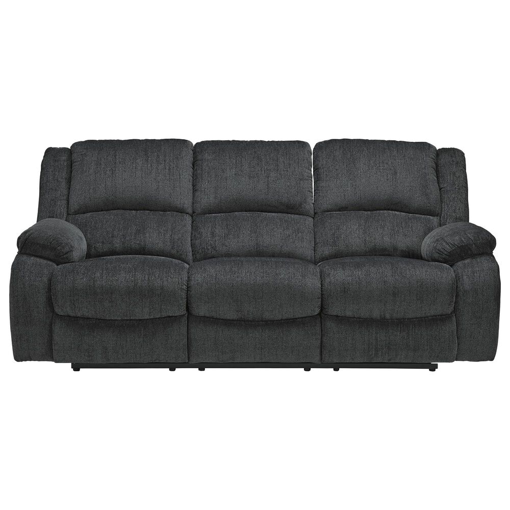 Ashley Draycoll Manual Reclining Sofa and Loveseat Set in Slate, , large