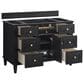 James Martin Vanities Lorelai 48" Single Vanity in Black Onyx with 3 CM Victorian Silver Quartz Top, , large