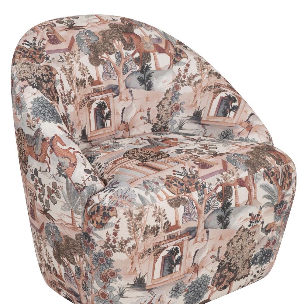 Linon Home Decor Carlos Swivel Chair in Multicolor, , large