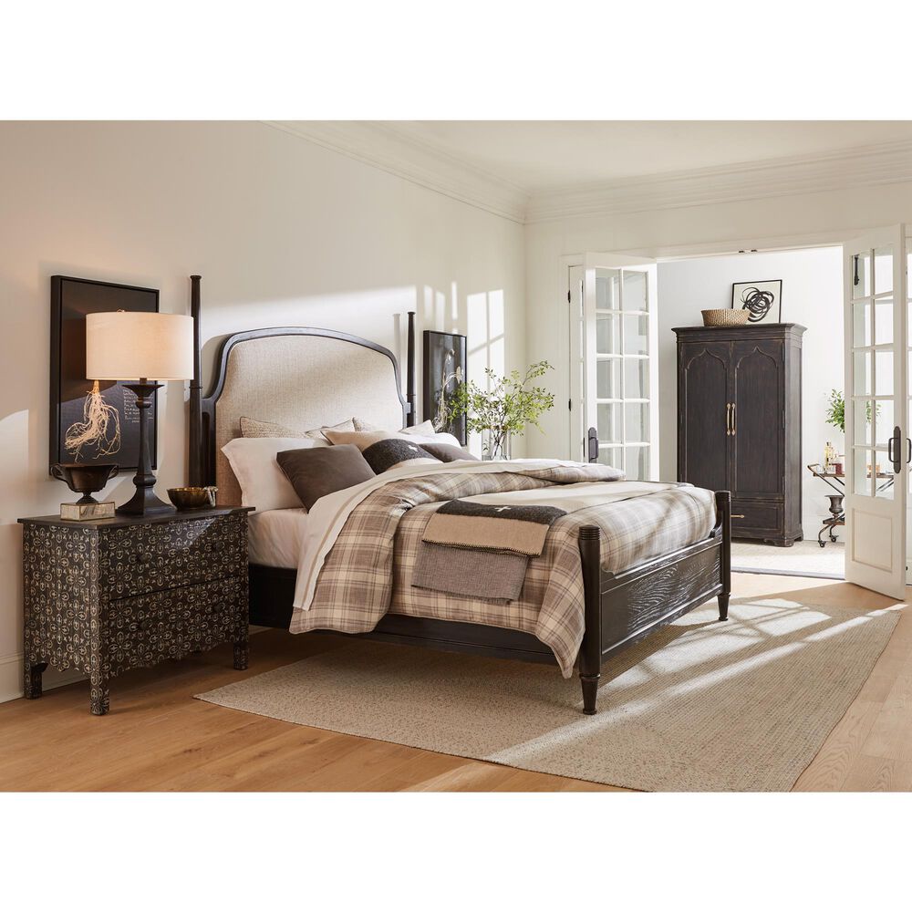 Hooker Furniture Americana 2-Drawer Nightstand in Black, , large