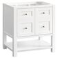 James Martin Vanities Breckenridge 30" Single Bathroom Vanity in Bright White with 3 cm Victorian Silver Quartz Top and Rectangular Sink, , large