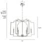 Hunter Zoanne 24" 6-Light Chandelier in Brushed Nickel, , large