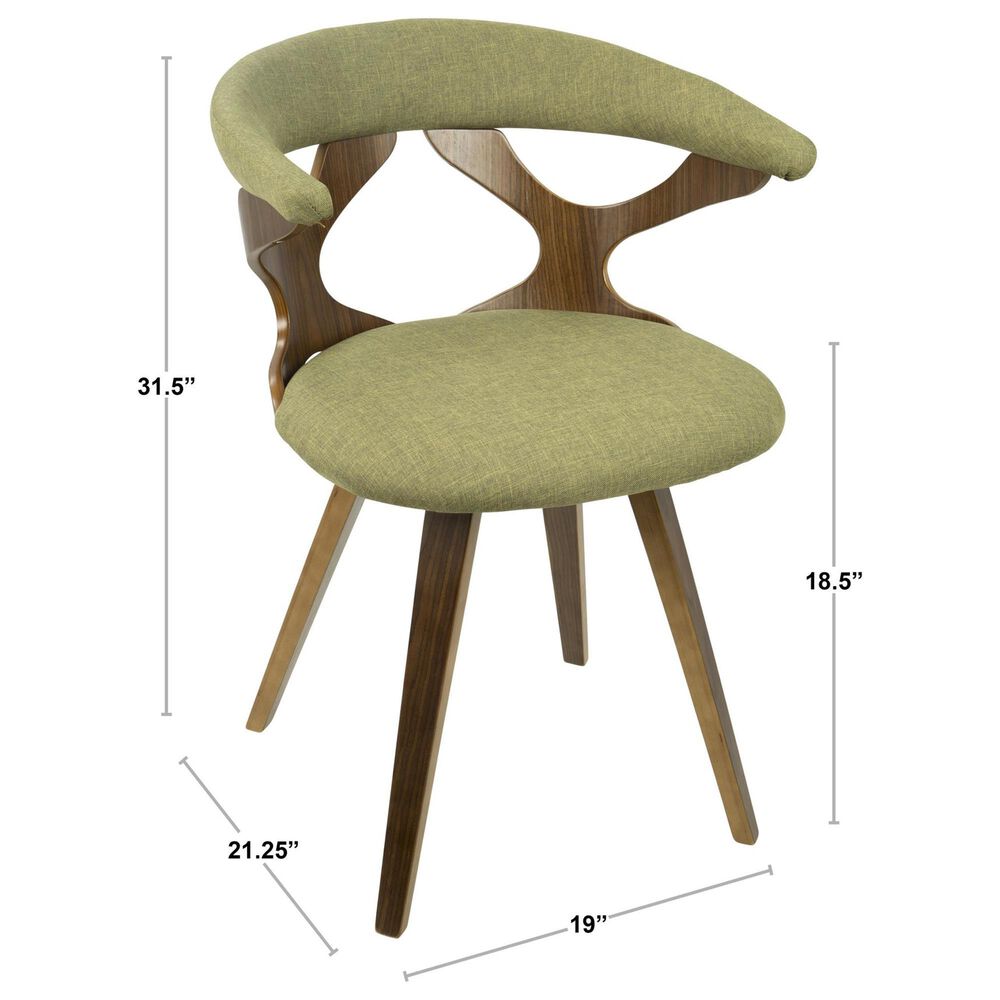 Lumisource Gardenia Swivel Arm Chair with Brown Upholstered in Whitewashed, , large