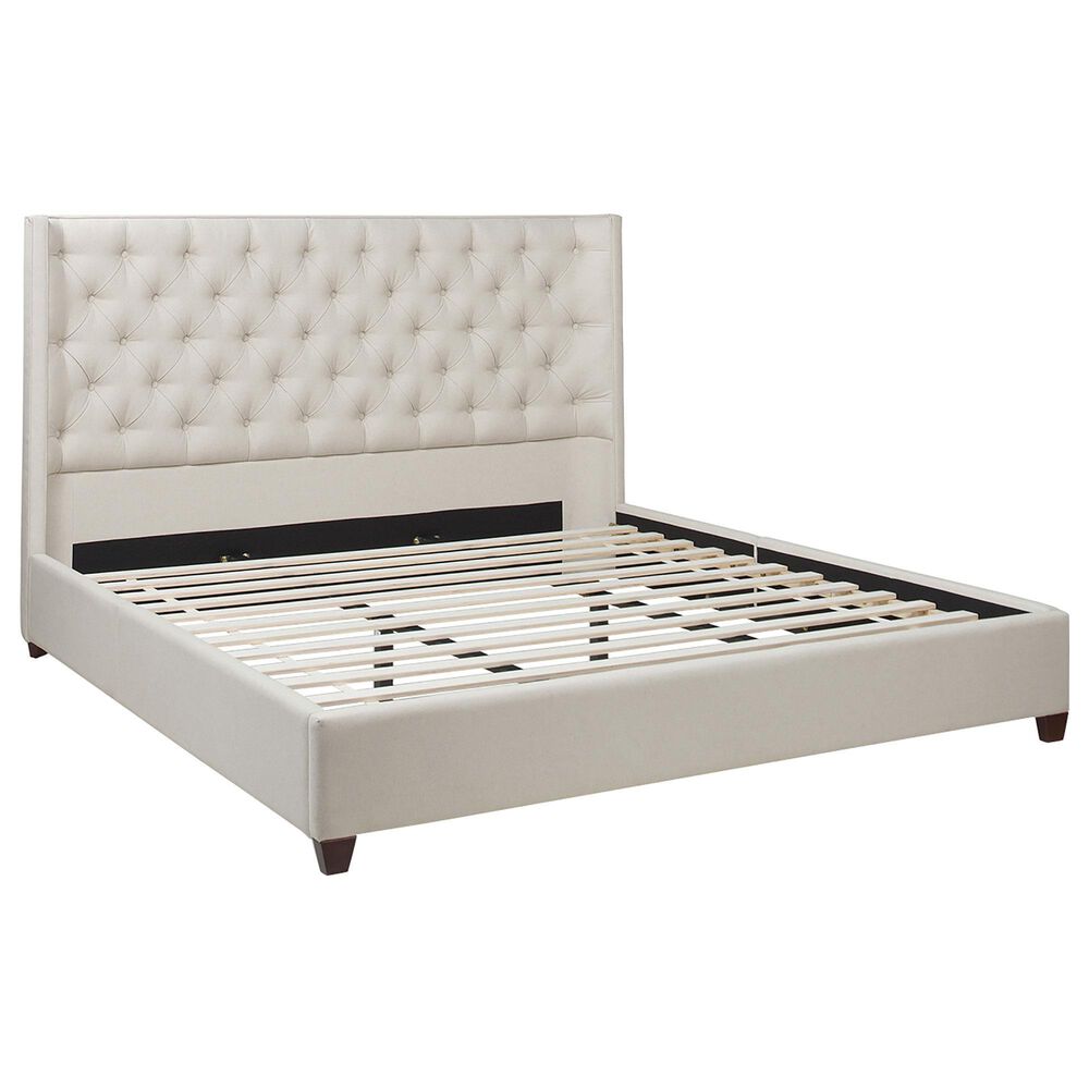 Jennifer Taylor Home Manhattan King Platform Bed in Light Beige, , large