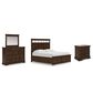Ashley Taffenbrook 4-Piece King Storage Bedroom Set in Medium Brown and Black, , large
