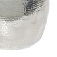 Maple and Jade Drum End Table with Hammered Design in Silver, , large